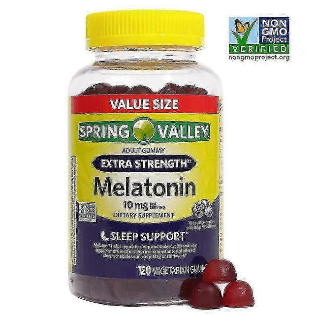 Mélatonine végétarienne Spring Valley, 10 mg, gommes, 120 ch on Productcaster.