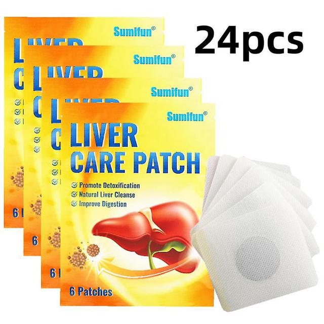 Lever Detox Patch Reinig Lever Longherstel Voorkom leververvetting Droge ogen Vermoeidheidsverlichting Rustgevende Lever Gezondheid Pleister 24pcs on Productcaster.