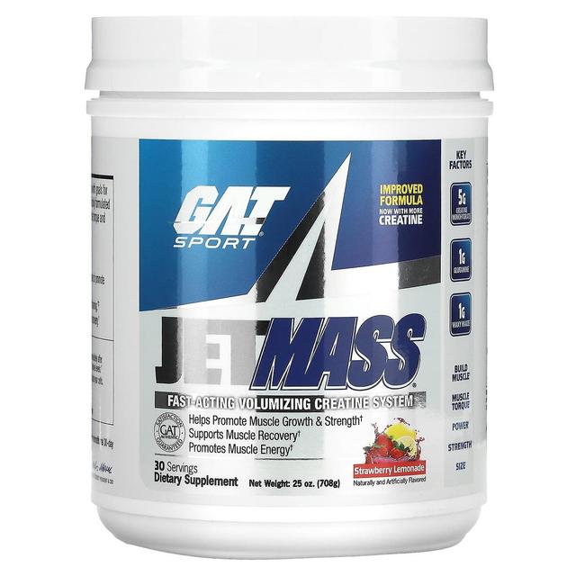 GAT, JetMASS, Fast-Acting Volumizing Creatine System, Strawberry Lemonade, 25 oz (708 g) on Productcaster.