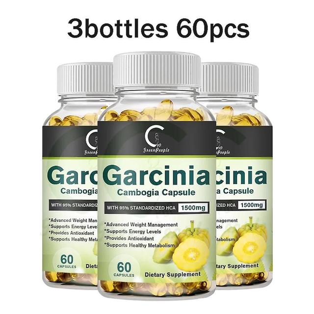 Eccpp Organic Garcinia Cambogia Capsules Slimming Lose Weight Fast Appetite Suppressant Slimming Tools Beauty Health 3bottles 60pcs on Productcaster.