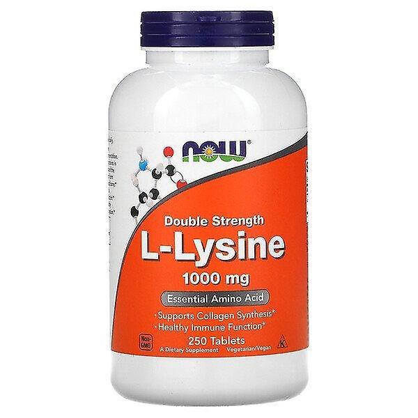 NOW Foods Nu Foods, L-Lysin, 1,000 mg, 250 Tabletter on Productcaster.