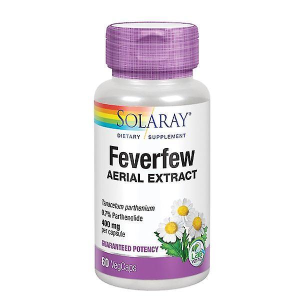 Solaray feverfew uute 400 mg | terve verenkierto ja verisuonet, pään mukavuustuki | ei-gmo-| 60 vegcaps on Productcaster.