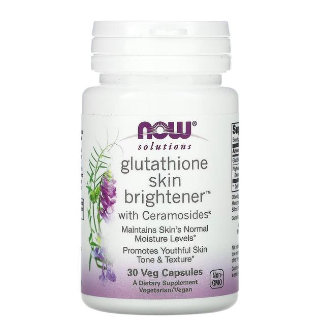 NOW Foods, Solutions, Glutathione Skin Brightener, 30 Veg Capsules on Productcaster.