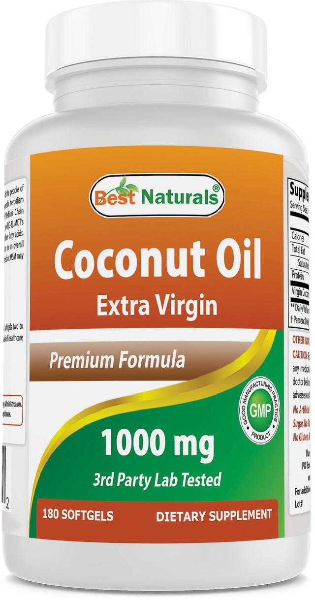 Best naturals coconut oil 1000 mg 180 softgels on Productcaster.