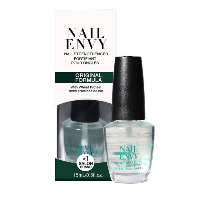 Nail Envy Strengthener Ayuda a prevenir la decoloración, fórmula vegana, infundida con vitamina A y E, fortalece las uñas transparente on Productcaster.