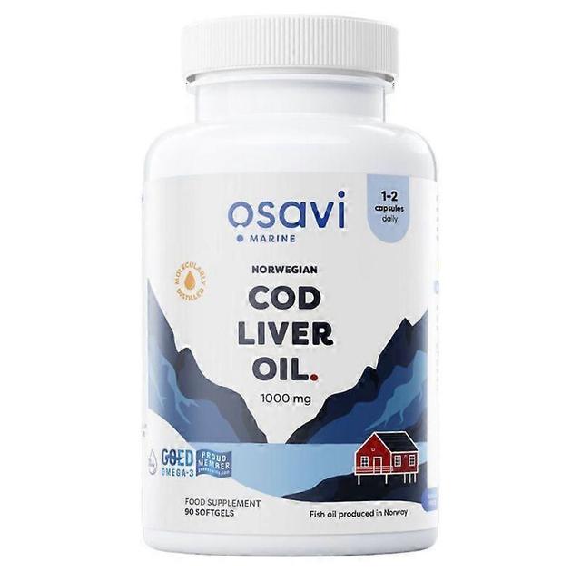 Osavi Norwegian Cod Liver Oil Softgels 1000mg (Lemon) Softgels 90 on Productcaster.