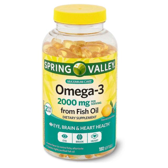 Spring Valley Vale da Primavera ômega-3 óleo máximo de cuidado softgels, 180 ea on Productcaster.