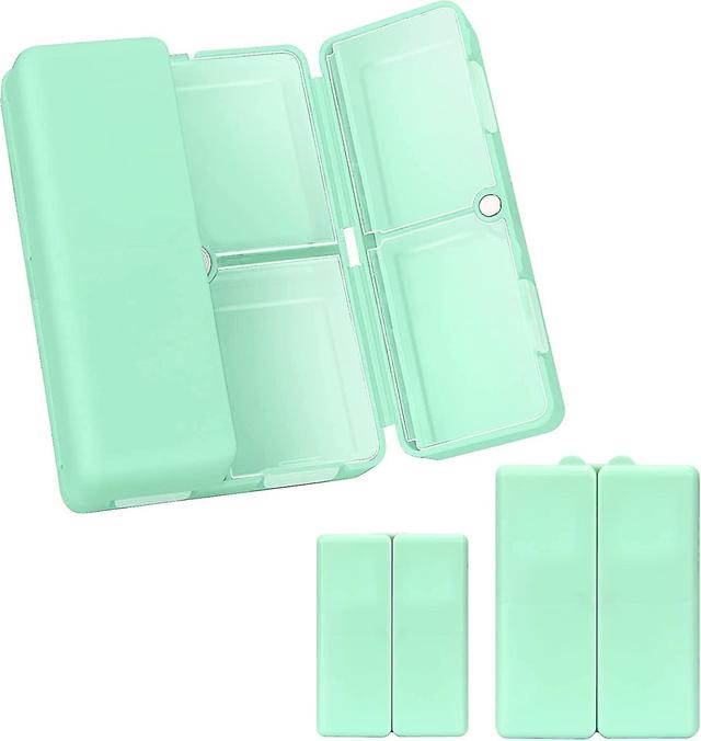 Pill Izer,2 Pcs 7 Comments Portable Pill Case Travel Pill Izer,[folding ] Pill Box For Purse Pocket To Hold Vitamins,cod Liv Green on Productcaster.