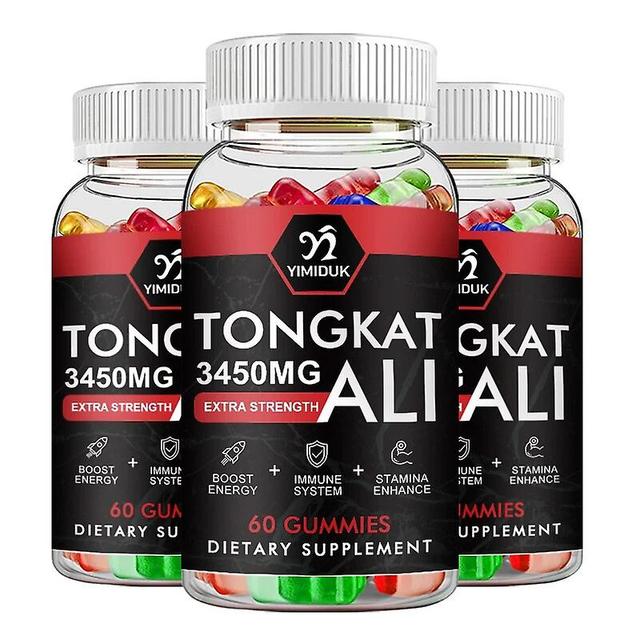 Eccpp Tongkat Ali Root Extract Gummies For Potent Stamina Strength Enhances Immunity Anti-fatigue Male Energy Supplements Gummy 3 Bottles on Productcaster.