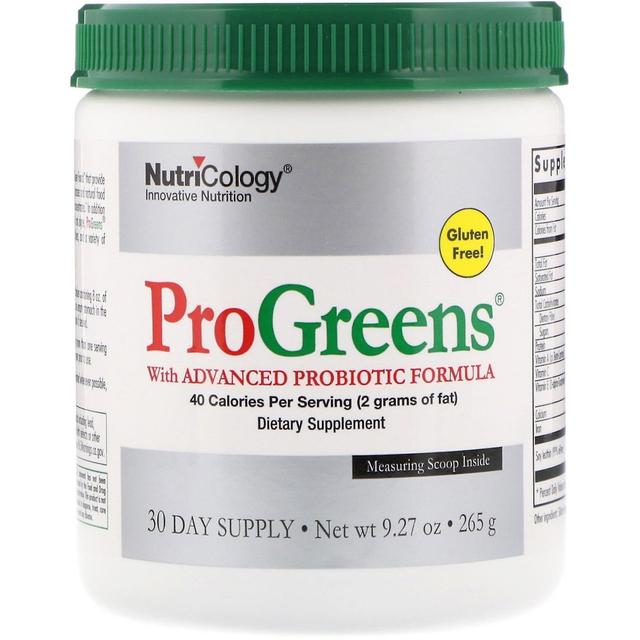 NutriCology Nutrikologi, ProGreens med avanceret probiotisk formel, 9,27 oz (265 g) on Productcaster.