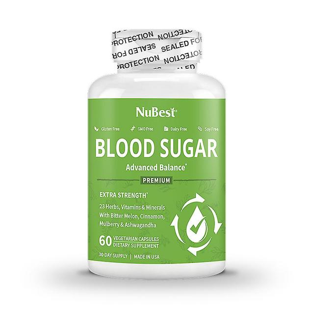 NuBest Blood Sugar Supplement, Support Healthy Blood Sugar & Glucose Level, Ennace Energy Balance & Immunity, 60 Vegan Capsules 1 pack - 60 caps on Productcaster.