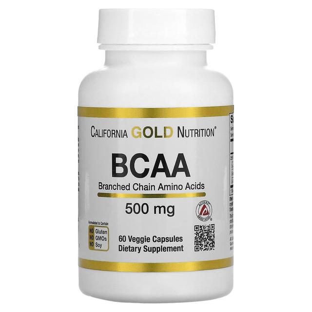 California Gold Nutrition, BCAA, AjiPure Aminokwasy Rozgałęzione, 500 mg, 60 kapsułek wegetariańskich on Productcaster.