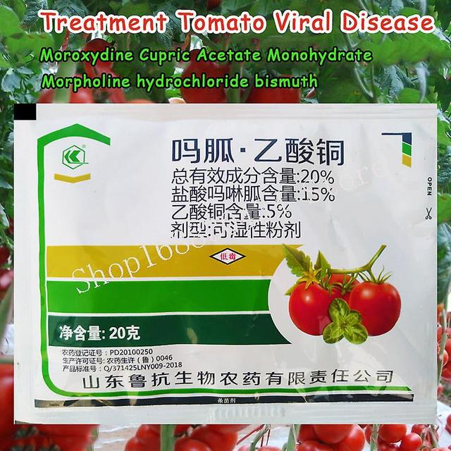 Jinzhaolai 20% Treatment Of Tomato Virus Disease Moroxydine Hydrochloride Morpholine Bismuth Copper(ii) Acetate Monohydrate Cupric Acetate 1pcs on Productcaster.