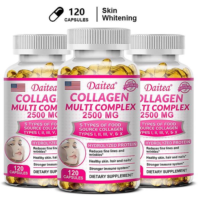 Vorallme Daitea Collagen Capsules Support Anti-aging, Firming Skin Care" Collagen Supplement, Anti-wrinkle Anti-aging, Whitening 120count-3bottle on Productcaster.