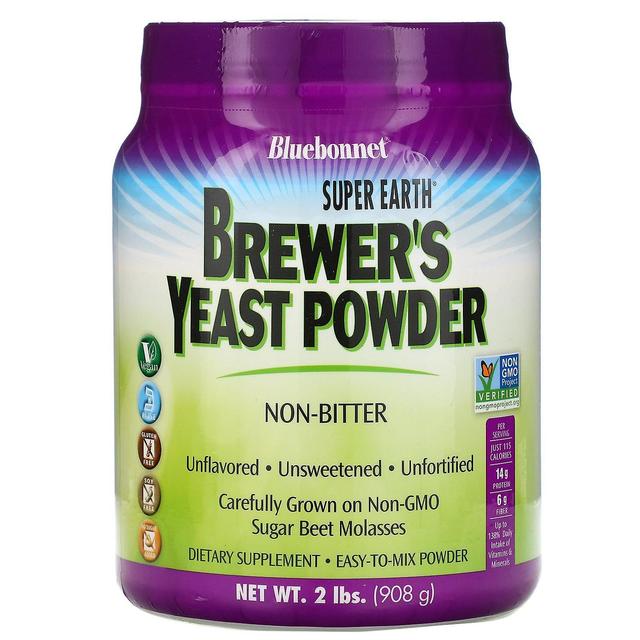 Bluebonnet Nutrition, Levedura de Cerveja Super Terra, Sem sabor, 2 lb (908 g) on Productcaster.