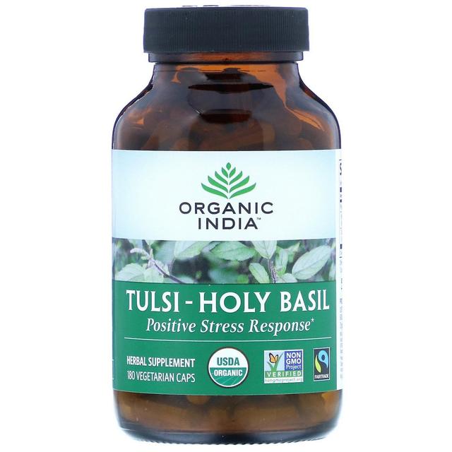 Organic India, Tulsi-Holy Basil, 180 Vegetarian Caps on Productcaster.