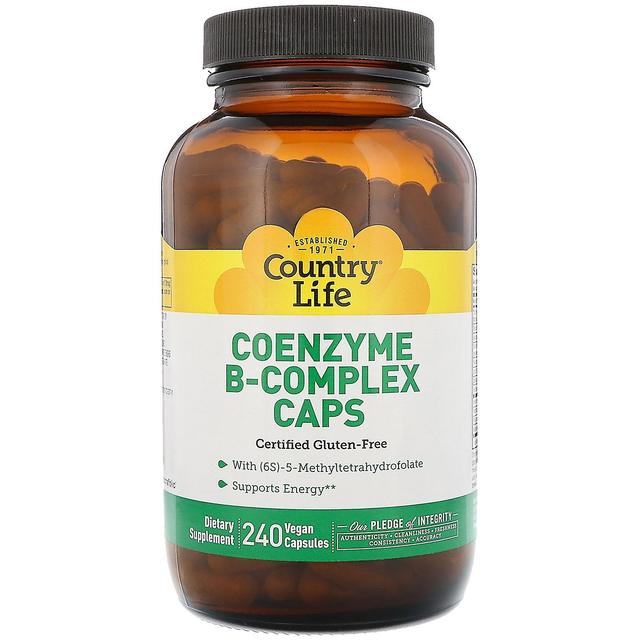 Country Life, Caps do Complexo B de Coenzima, 240 Cápsulas Veganas on Productcaster.