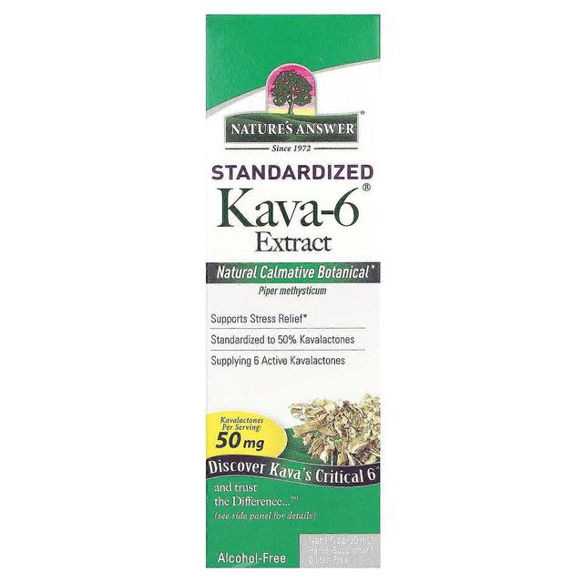 Nature's Answer Odpoveď prírody, extrakt Kava-6, štandardizovaný, bez alkoholu, 1 fl oz (30 ml) on Productcaster.