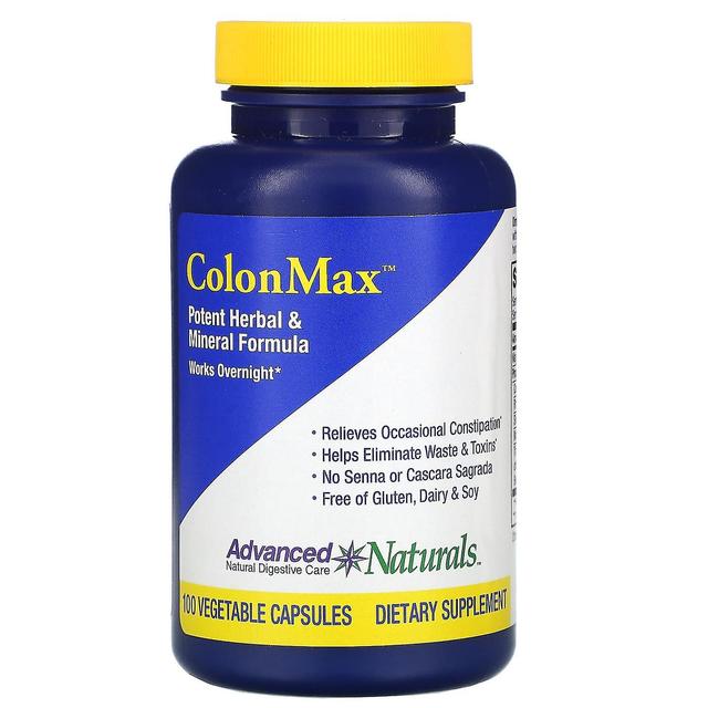 Advanced Naturals, ColonMax, Krachtige Kruiden &Minerale Formule, 100 Plantaardige Capsules on Productcaster.