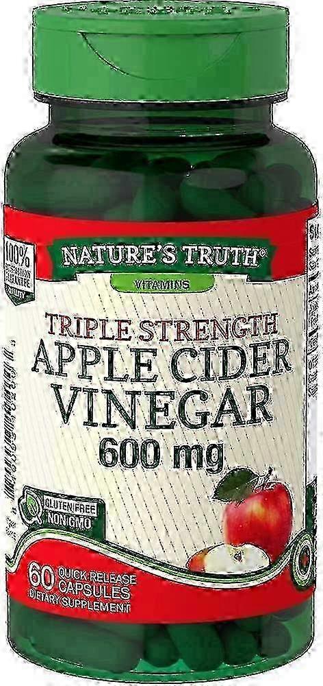 Nature's truth apple cider vinegar, 600 mg, triple strength, capsules, 60 ea on Productcaster.