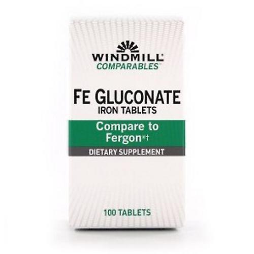 Windmill Health Fe Gluconate, 239 mg, 100 tabletas (paquete de 2) on Productcaster.