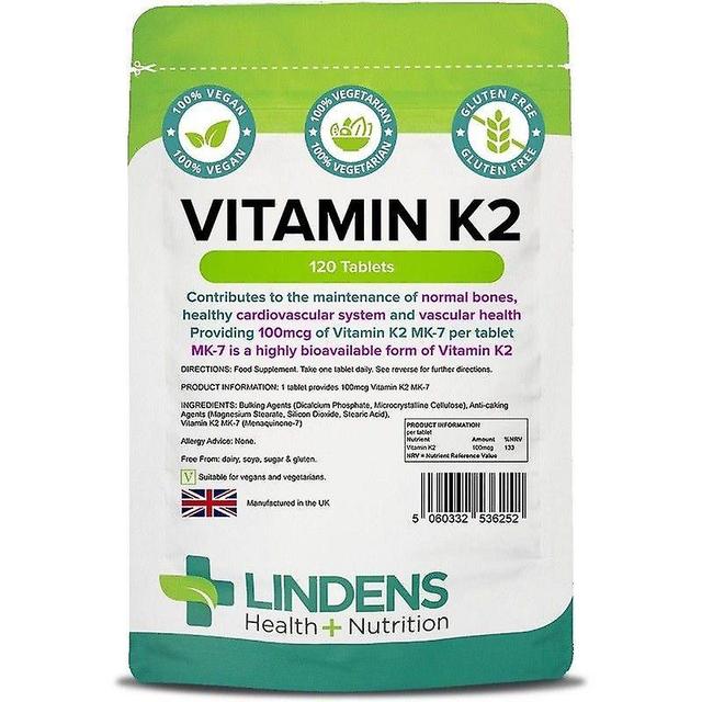 Lindens Vitamina K2 100mcg Compresse 120 (6252) on Productcaster.