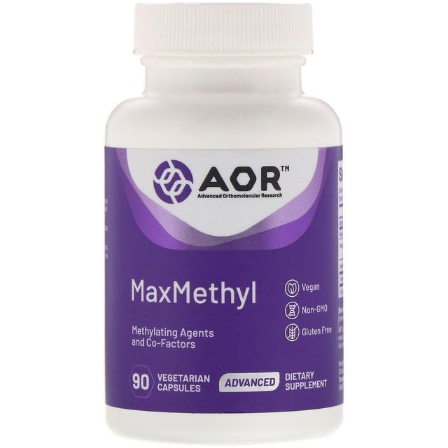 Advanced Orthomolecular Resear Pesquisa Ortomolecular Avançada AOR, MaxMethyl, 90 Cápsulas Vegetarianas on Productcaster.