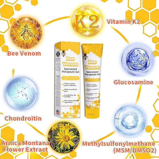 Mamusk Bee Venom Joint Therapy Pain Relief Gel, New Zealand Bee Venom Joint Relief Gel, Bee Venom Professional Joint Care Gel 3Pcs on Productcaster.