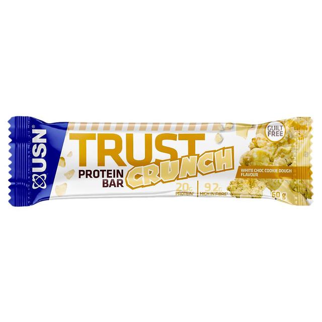 USN Trust Crunch Protein Bars - Healthy Nutritionals Snacks for Training 12x60g White Chocolate Cookie on Productcaster.