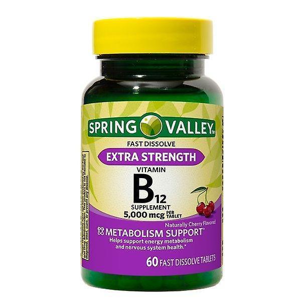 Spring valley extra strength vitamina b12 comprimidos de disolución rápida, 5000 mcg, 60 ct on Productcaster.