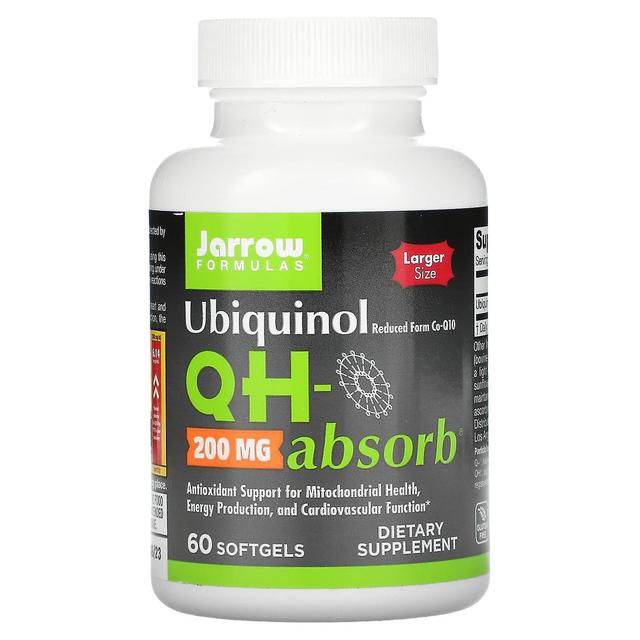 Jarrow Formulas Fórmulas Jarrow, Ubiquinol, QH-Absorb, 200 mg, 60 Softgels on Productcaster.