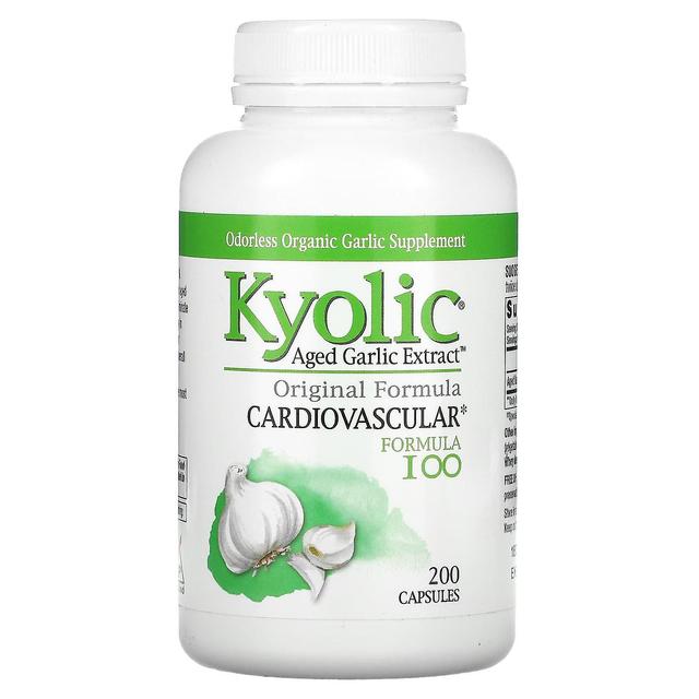 Kyolic, Extrato de alho envelhecido, Cardiovascular, Fórmula 100, 200 Cápsulas on Productcaster.