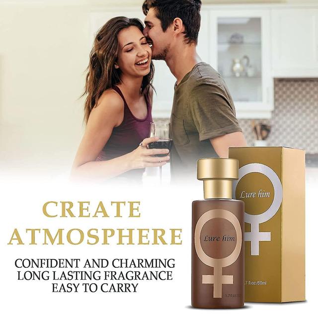 Erxp Golden Lure Pheromone Parfum, Feromone Parfum Trekken Mannen, Lok Haar Parfum, Romantische Pheromone Glitter Parfum Lure him on Productcaster.