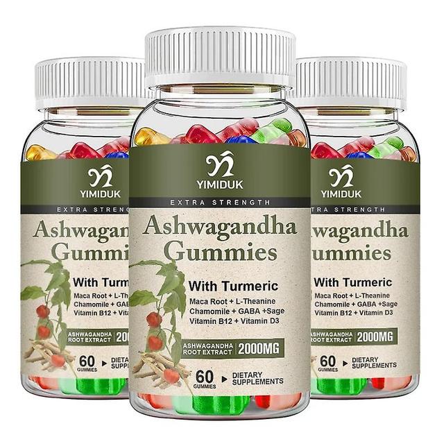 Sofirn Ashwagandha Gummies Soulager la fatigue Stress Anxiété Complément alimentaire Améliorer l’humeur et le sommeil 3 Bottles on Productcaster.