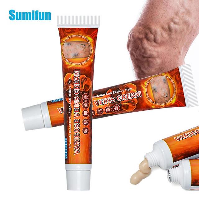 Qian 1pcs 20g Varicose Veins Ointmnet Vasculitis Phlebitis Spider Cream Varicosity Angiitis Removal Herbal Medical Plaster 2PCS on Productcaster.