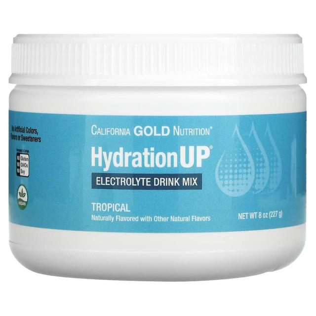 California Gold Nutrition, HydrationUP, elektrolyyttijuomasekoitus, trooppinen, 8 oz (227 g) on Productcaster.