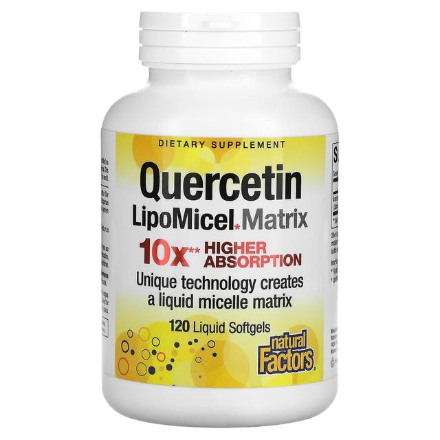 Natural Factors, Quercetin LipoMicel Matrix, 120 Liquid Softgels on Productcaster.