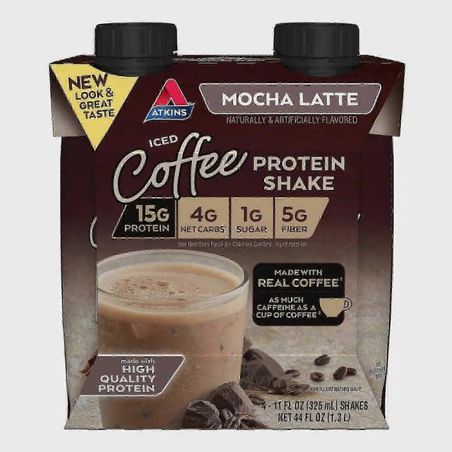 Atkins gluten free protein-rich shake, mocha latte, keto friendly, 4 ea on Productcaster.