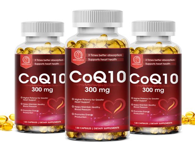 Eccpp Coenzyme Q10 Capsules Coq10 Support Heart Health Blood Vessel Health Promotes Energy Stamina Promotes Oral And Gum Health 3bottle x120pcs on Productcaster.