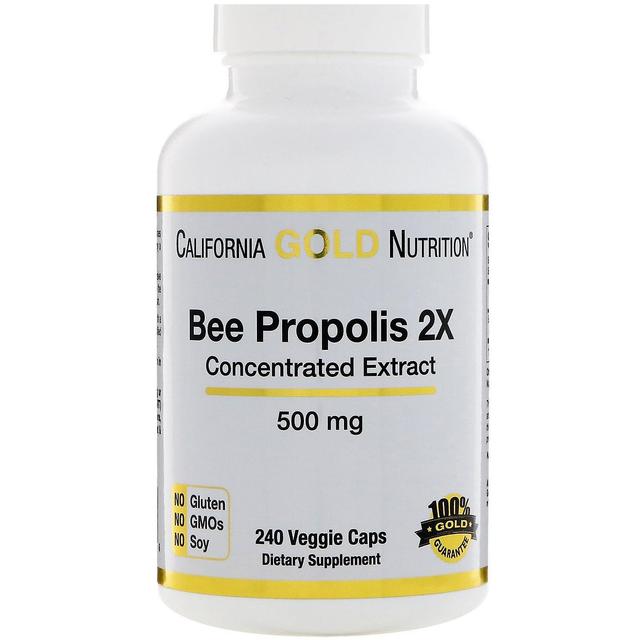 California Gold Nutrition, Bee Propolis 2X, Concentrated Extract, 500 mg, 240 Ve on Productcaster.