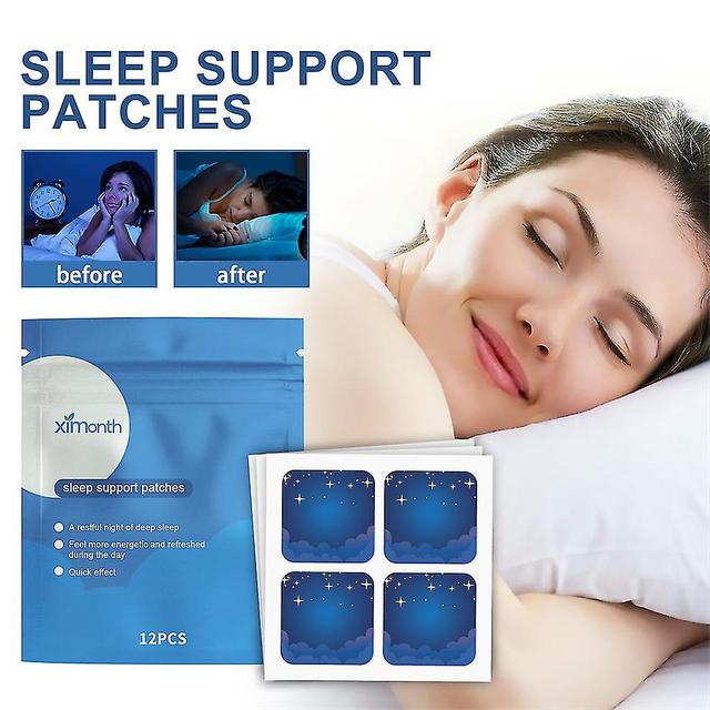 12pcs Sleep Patches Insomnia Sleep Aid Patch Decompression Improve Sleeping Plaster For Good Sleep At Home on Productcaster.