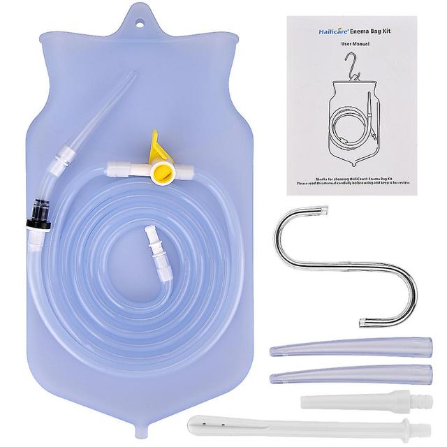 1mor 2l Coffee Enema Bag Kit Reusable Silicone Water Colon Cleansing Enteroclysm Detoxified Bowel Bags Vaginal Anal Washing Item B on Productcaster.