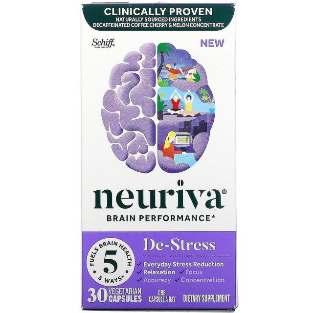 Schiff, Neuriva Brain Performance, De-stress, 30 capsule vegetariane on Productcaster.