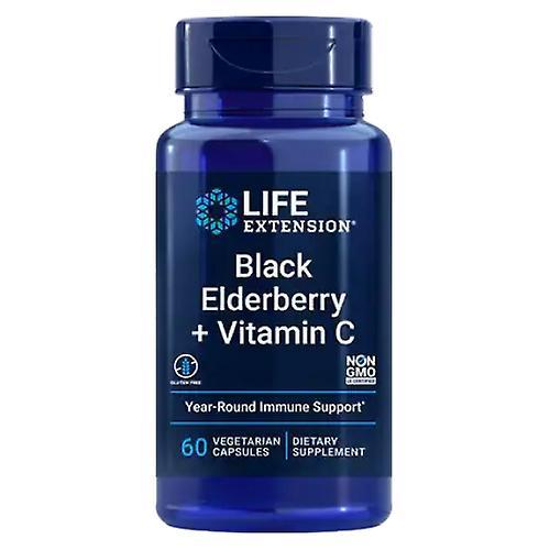 Life Extension Black Elderberry + Vitamin C, 60 Veg Caps (Pack of 6) on Productcaster.