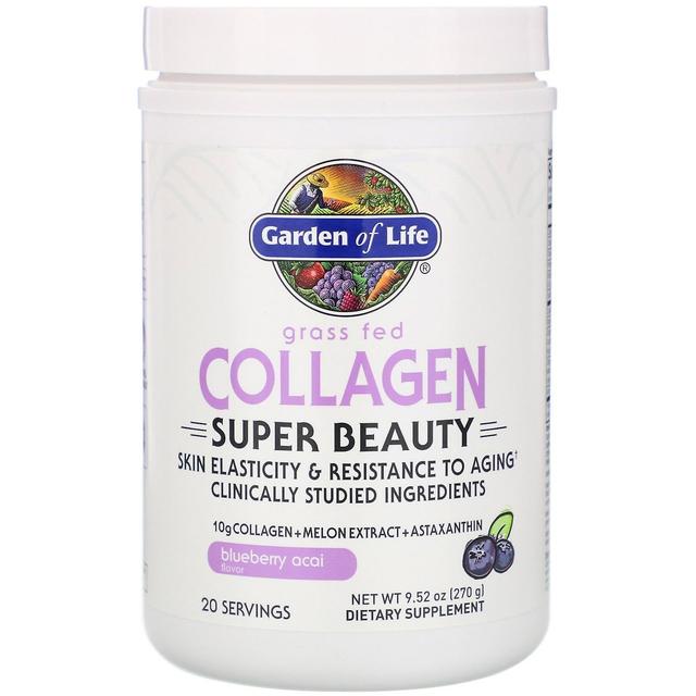 Garden of Life, Grass Fed Collagen, Super Beauty, Blueberry Acai, 9.52 oz (270 g on Productcaster.