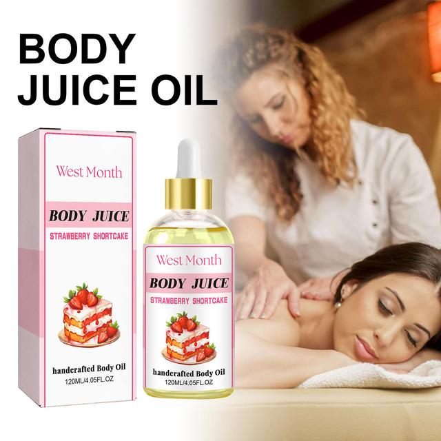 Body Juice Oil, Body Juice Oil Strawberry Scent, Strawberry Shortcake Body Oil, 120ml Body Skin Tightening Massage Oil For Women 2Pcs on Productcaster.