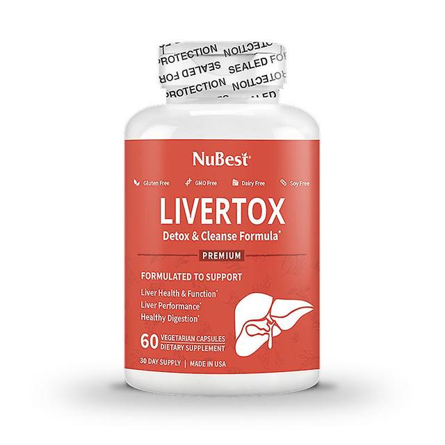 NuBest LiverTox, Advanced Formula for Liver Detox, Cleanse & Digestion, 60 Vegan Capsules on Productcaster.