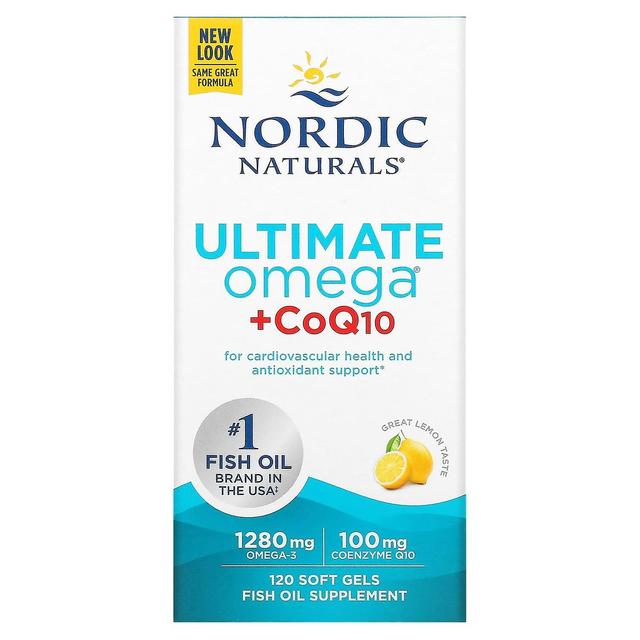 Nordic Naturals, Ultimate Omega + CoQ10, Limão, 640 mg, 120 géis moles on Productcaster.