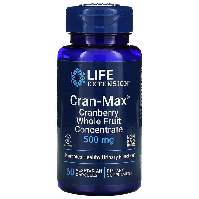 Life Extension Livsförlängning, Cran-Max, Tranbär hela fruktkoncentrat, 500 mg, 60 vegetariska kapslar on Productcaster.