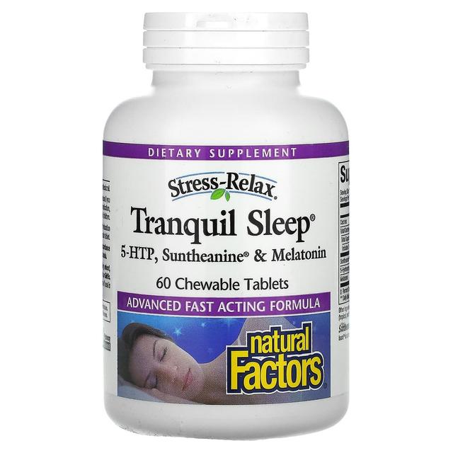 Natural Factors, Stress-Relax, Tranquil Sleep, 60 Chewable Tablets on Productcaster.